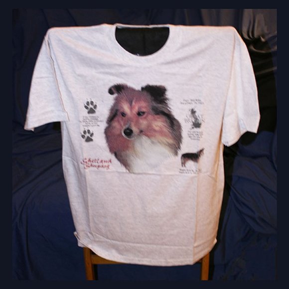 Hanes 50/50 t-shirt Shetland Sheepdog design NWOT - Picture 1 of 2